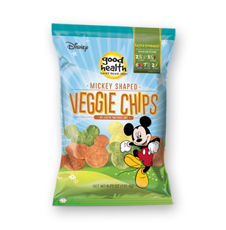 Veggie chips aux légumes en forme de Mickey